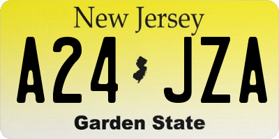 NJ license plate A24JZA