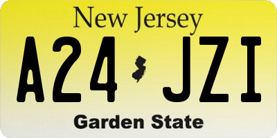 NJ license plate A24JZI