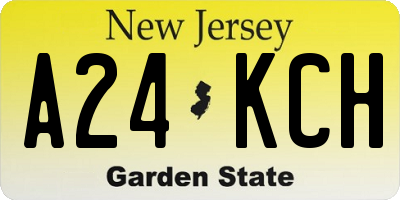 NJ license plate A24KCH