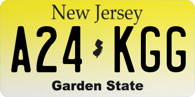 NJ license plate A24KGG
