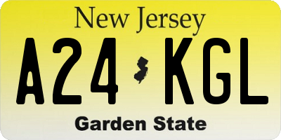 NJ license plate A24KGL