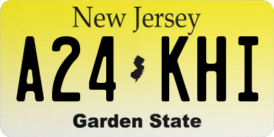 NJ license plate A24KHI