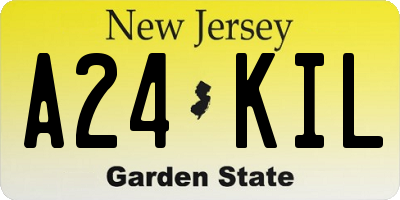 NJ license plate A24KIL