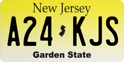NJ license plate A24KJS