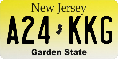 NJ license plate A24KKG