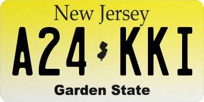 NJ license plate A24KKI