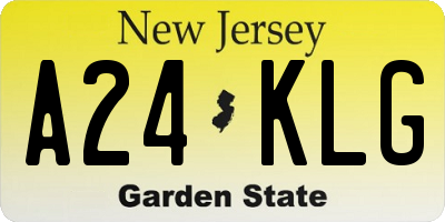 NJ license plate A24KLG