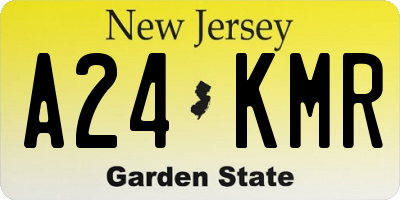 NJ license plate A24KMR
