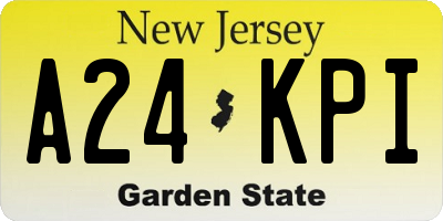 NJ license plate A24KPI