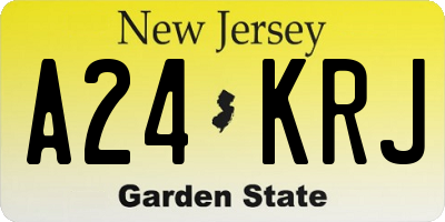 NJ license plate A24KRJ