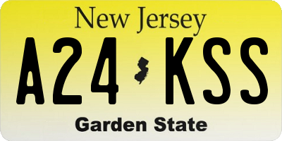 NJ license plate A24KSS