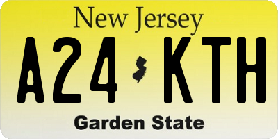 NJ license plate A24KTH