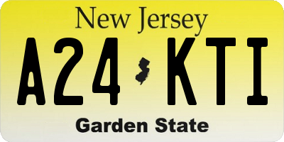 NJ license plate A24KTI