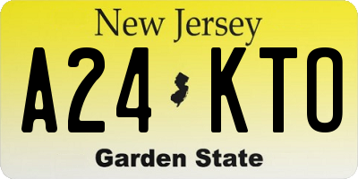 NJ license plate A24KTO