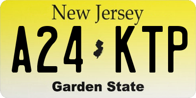 NJ license plate A24KTP