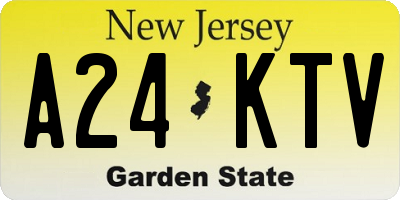 NJ license plate A24KTV