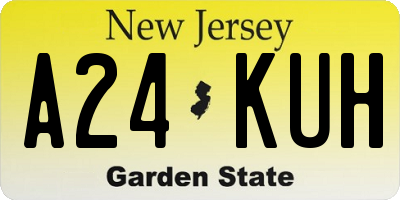 NJ license plate A24KUH