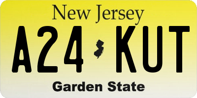 NJ license plate A24KUT