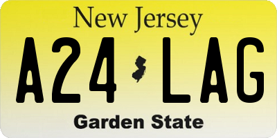NJ license plate A24LAG