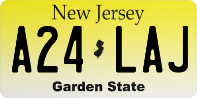 NJ license plate A24LAJ