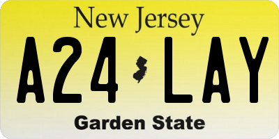 NJ license plate A24LAY