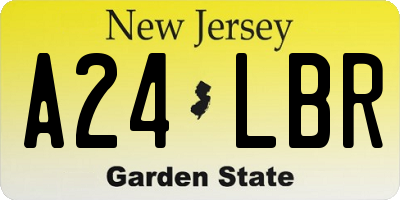 NJ license plate A24LBR