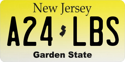 NJ license plate A24LBS