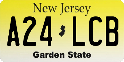 NJ license plate A24LCB