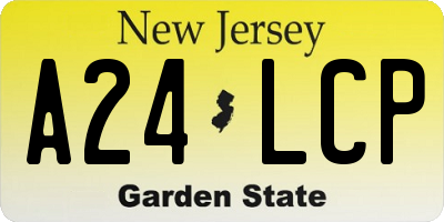 NJ license plate A24LCP