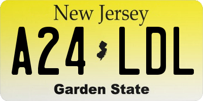 NJ license plate A24LDL