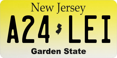 NJ license plate A24LEI