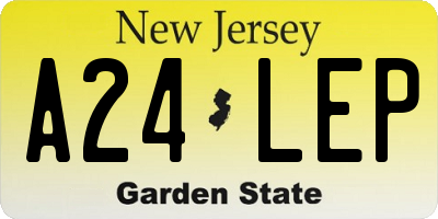 NJ license plate A24LEP