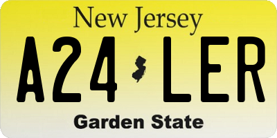 NJ license plate A24LER
