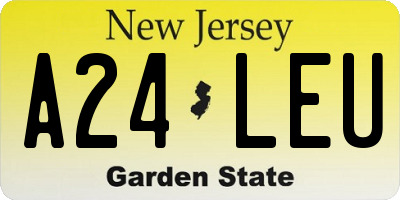 NJ license plate A24LEU