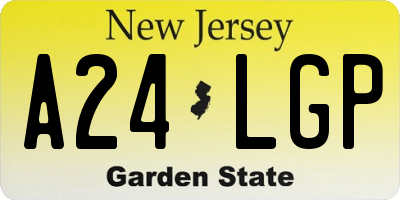NJ license plate A24LGP