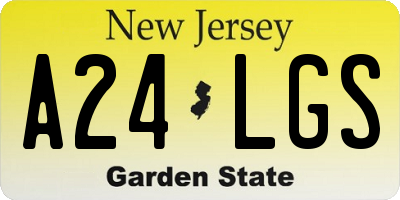 NJ license plate A24LGS