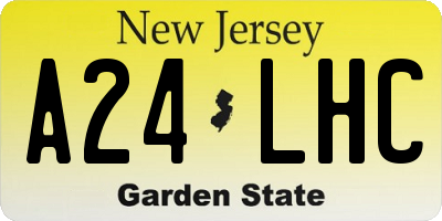 NJ license plate A24LHC