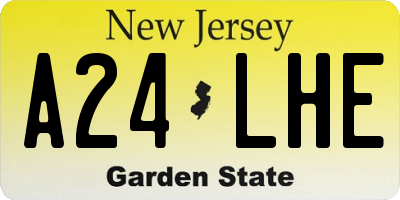 NJ license plate A24LHE
