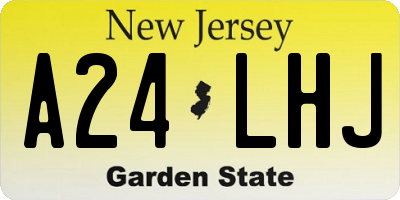 NJ license plate A24LHJ
