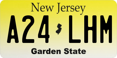 NJ license plate A24LHM
