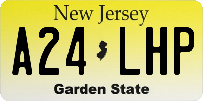 NJ license plate A24LHP