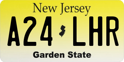 NJ license plate A24LHR