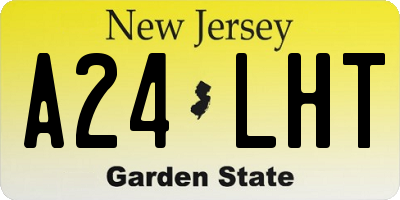 NJ license plate A24LHT