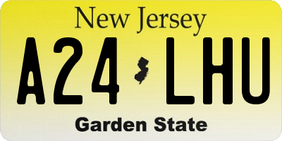 NJ license plate A24LHU