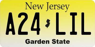 NJ license plate A24LIL