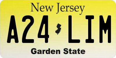 NJ license plate A24LIM