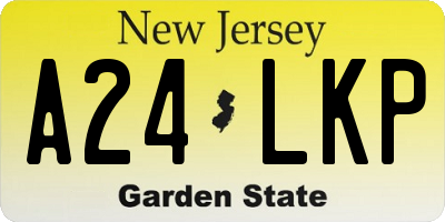 NJ license plate A24LKP