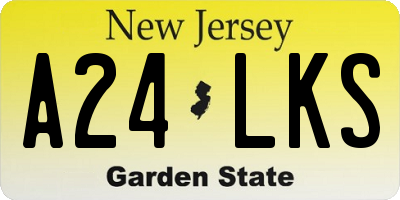 NJ license plate A24LKS