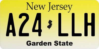 NJ license plate A24LLH