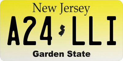 NJ license plate A24LLI